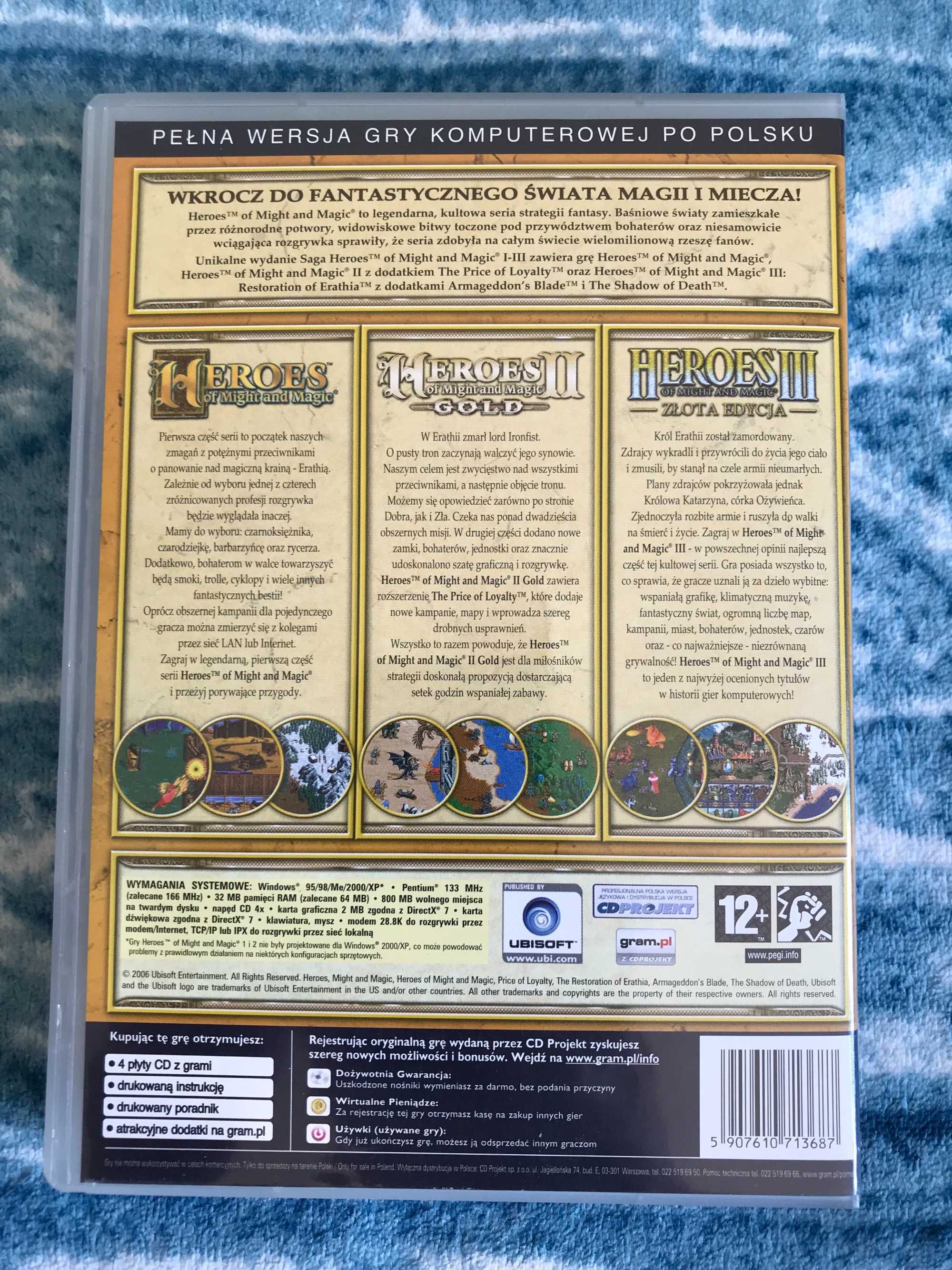 Saga Heroes of Might & Magic I-III 4xCD Ubisoft 2002, 2006