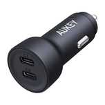 Ładowarka Samochodowa Aukey Cc-Y23 2Xusb-C 65W Szybkie Ładowanie