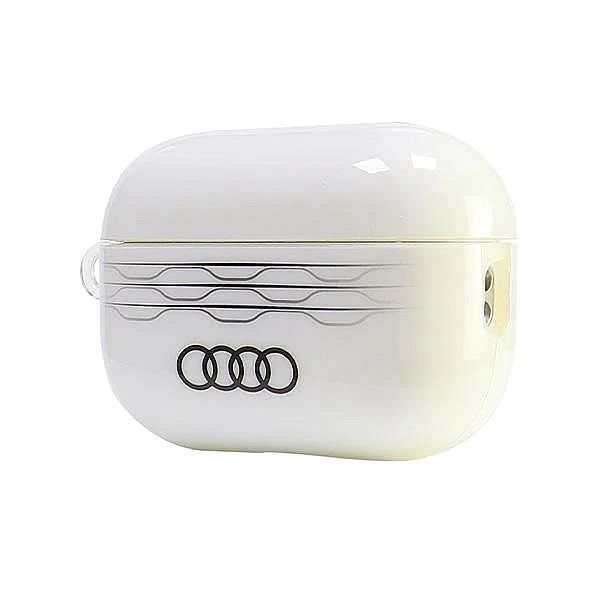 Etui Audi IML Geometric Pattern na AirPods Pro 2 - białe