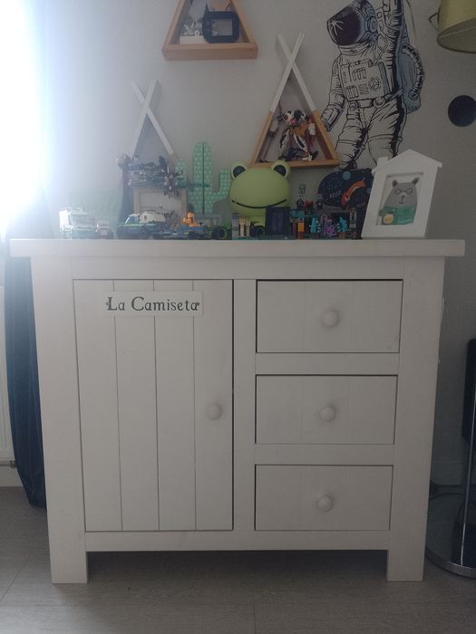 Meble pinio barcelona komplet komoda szafa białe