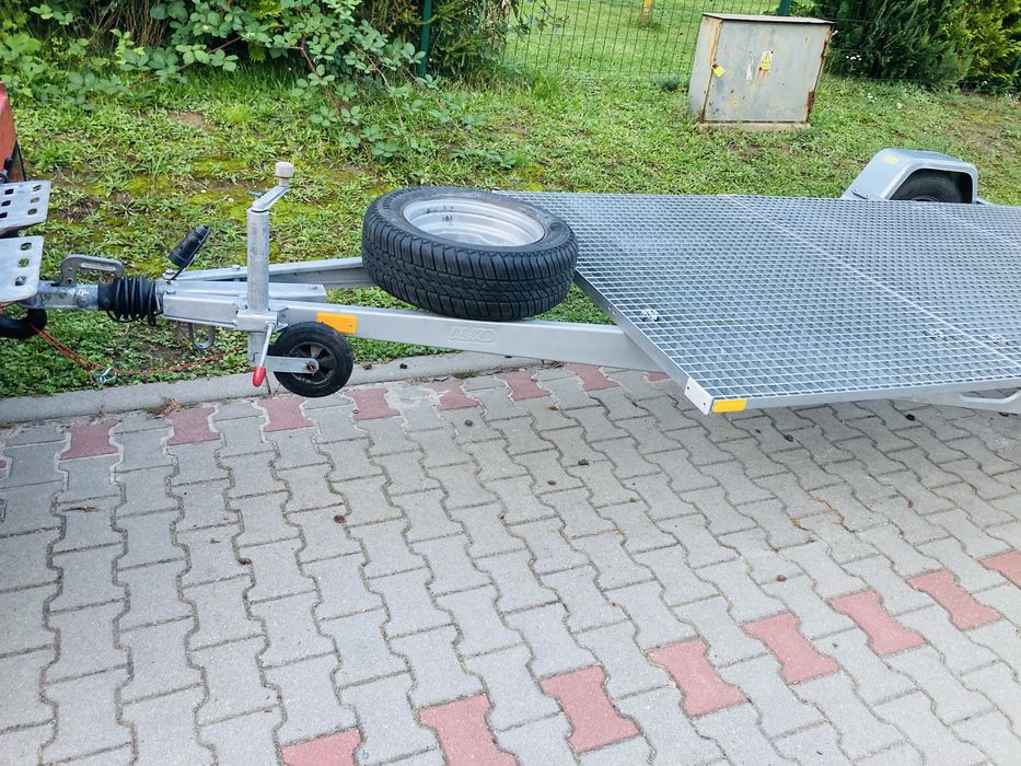 Przyczepa platforma płaska laweta ocynk 4m długa ALKO