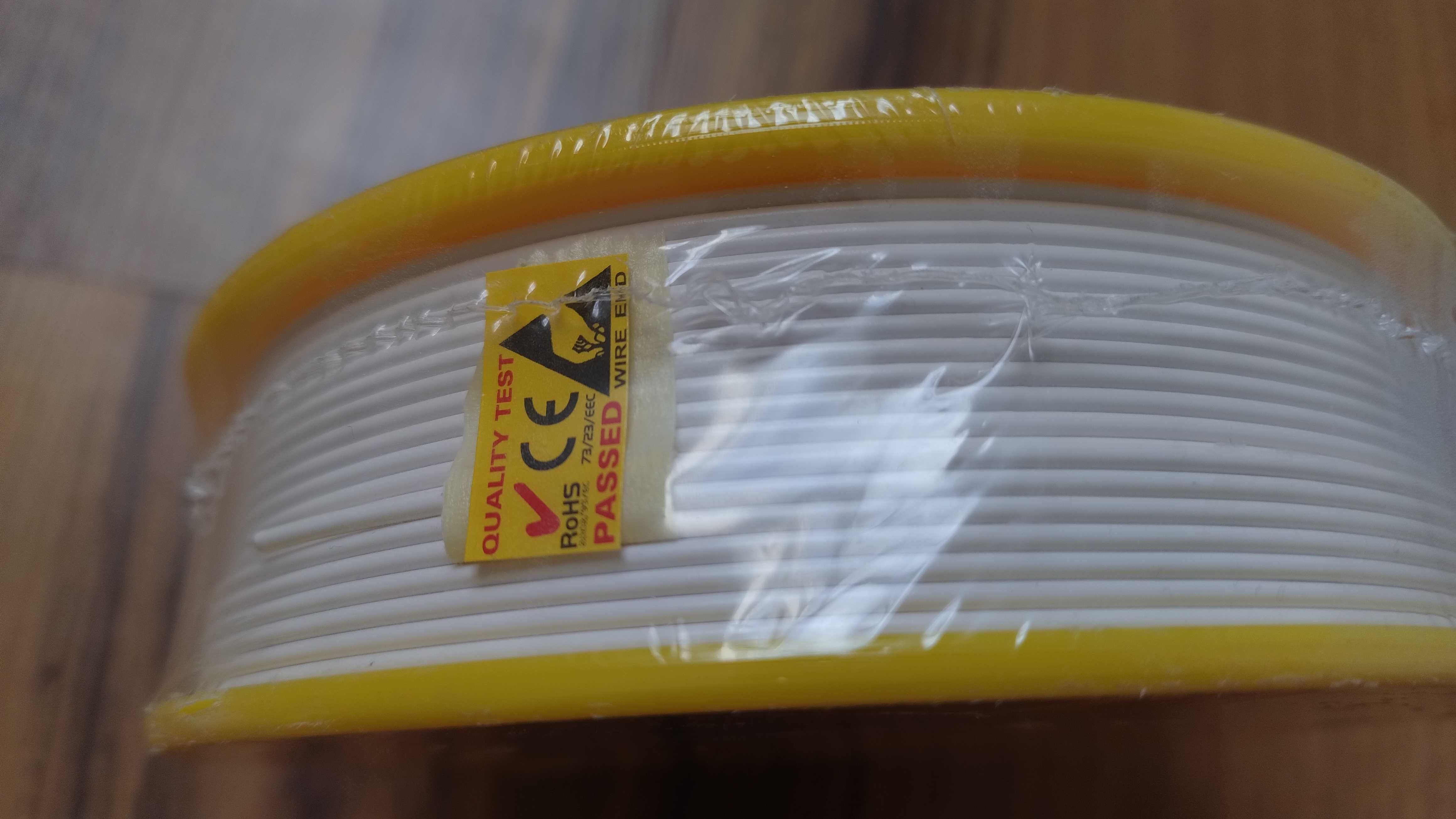 Przewód linka jednożyłowa izolowana LgY 0,5mm2 biała 100mb