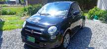 Fiat 500E  118KM 2015 rok czarny bogato wyposażony