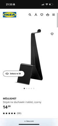 IKEA Підставка для навушників і планшета MÖJLIGHET Чорний (004.342.77)