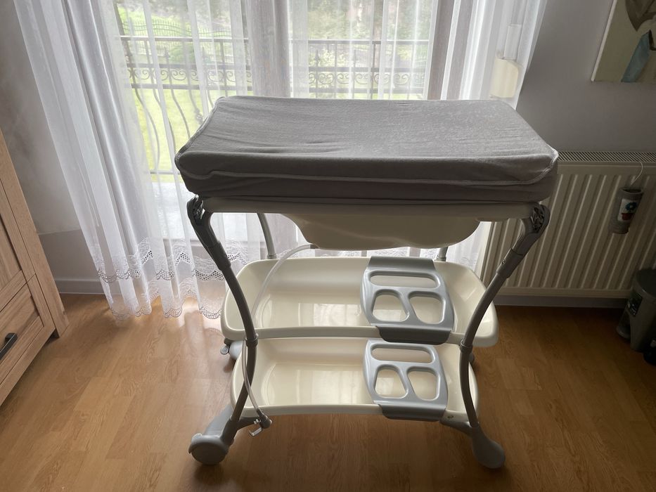 Przewijak wanienka 2w1 wolnostojacy z półkami