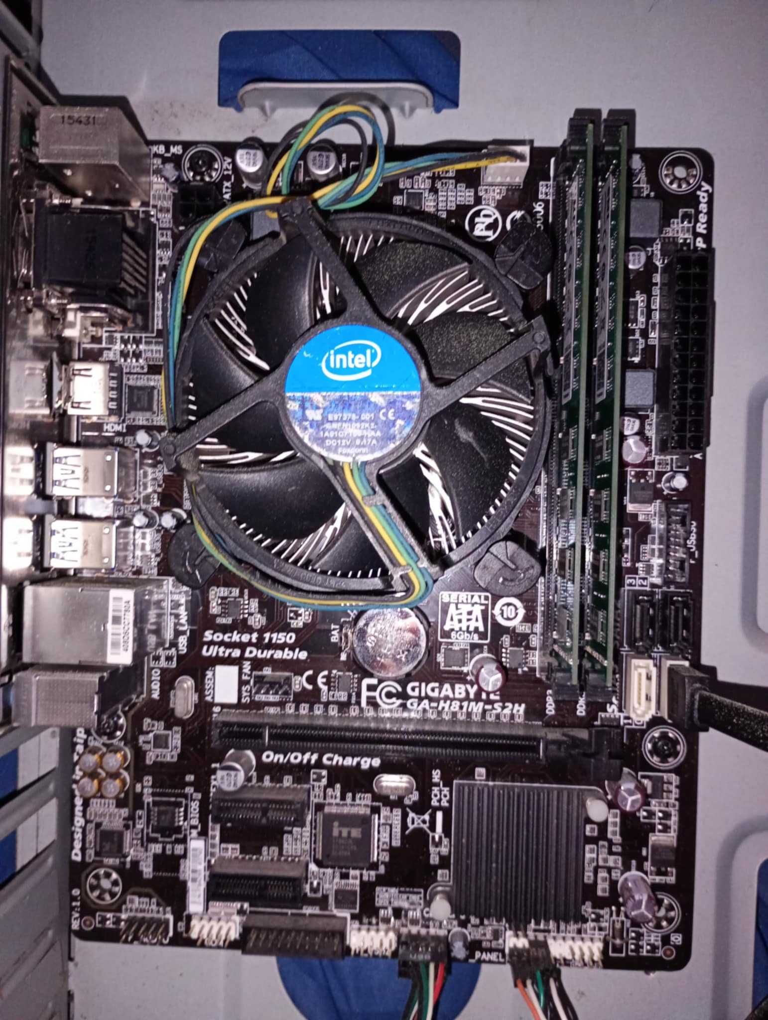 GIGABYTE GA-H81M-S2H + Intel i5 4670 + 16GB Ram DDR3 1600MHZ