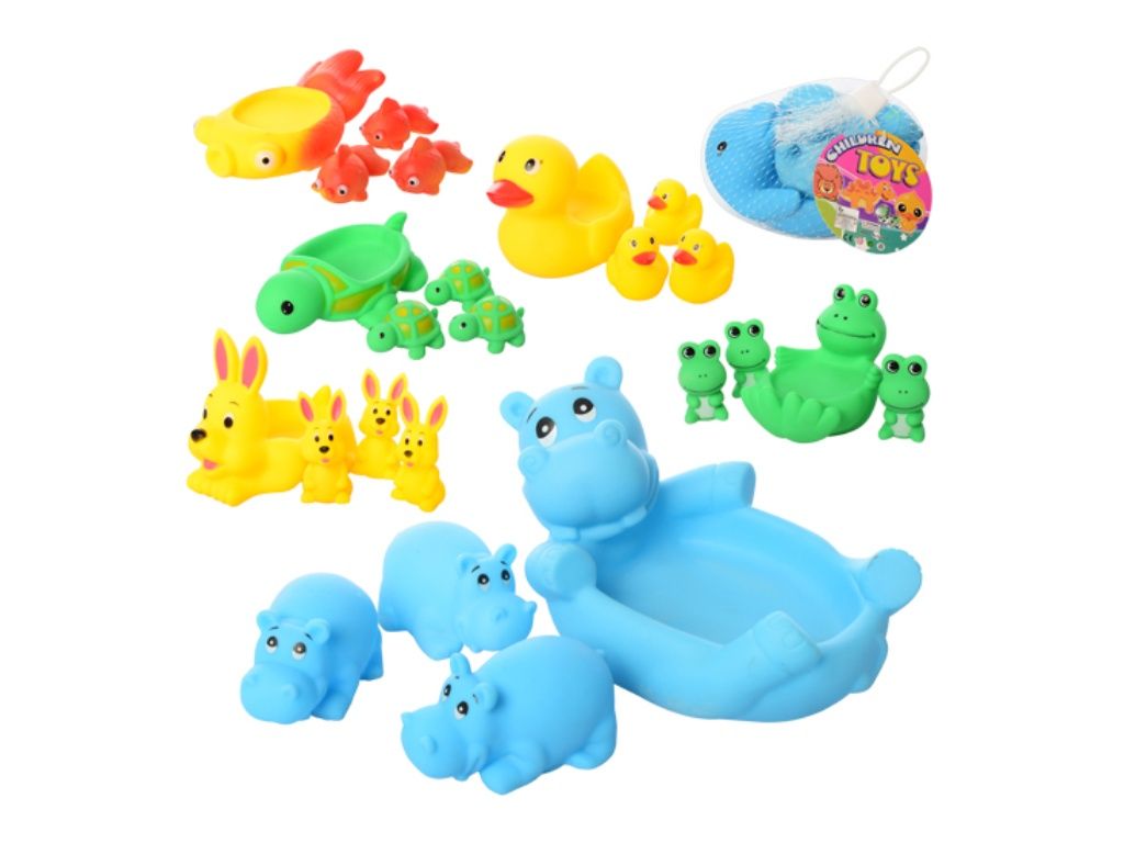 Іграшки для купання 522-3-4,игрушки для купания мама и малыши,пищалки