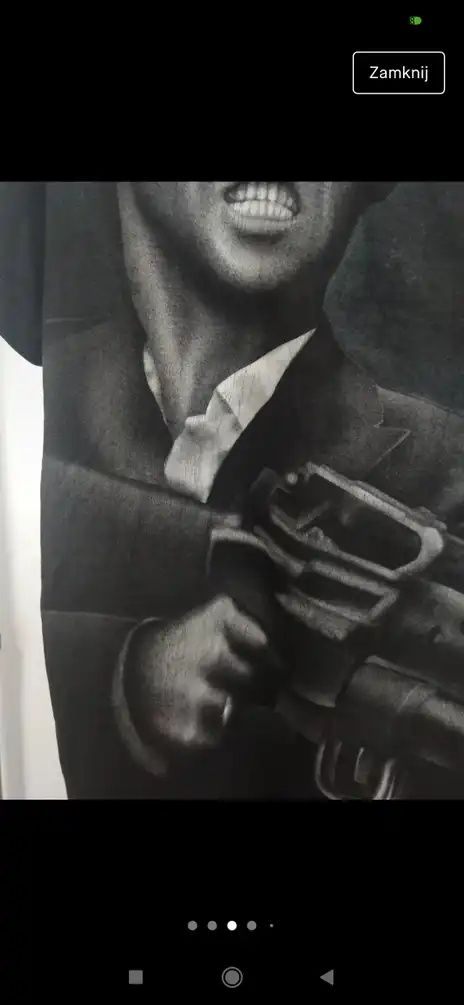 Tony Montana Scarface t-shirt 90s all over print gun koszulka