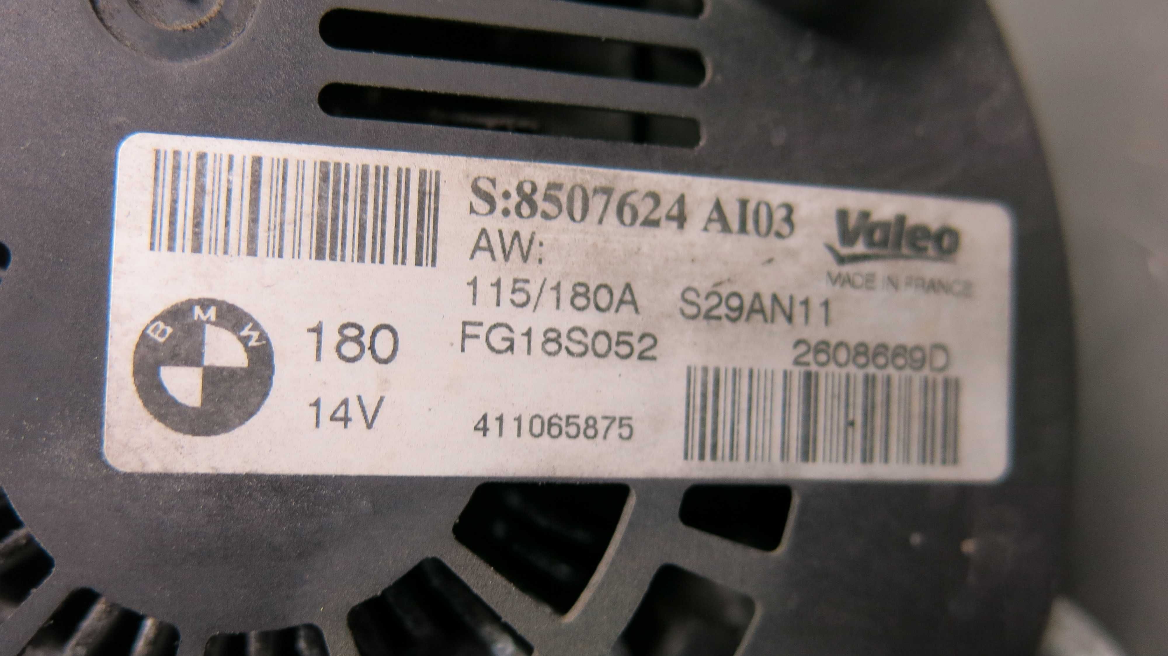 BMW 3 E90 E91 2.0d N47 alternator Valeo 180A