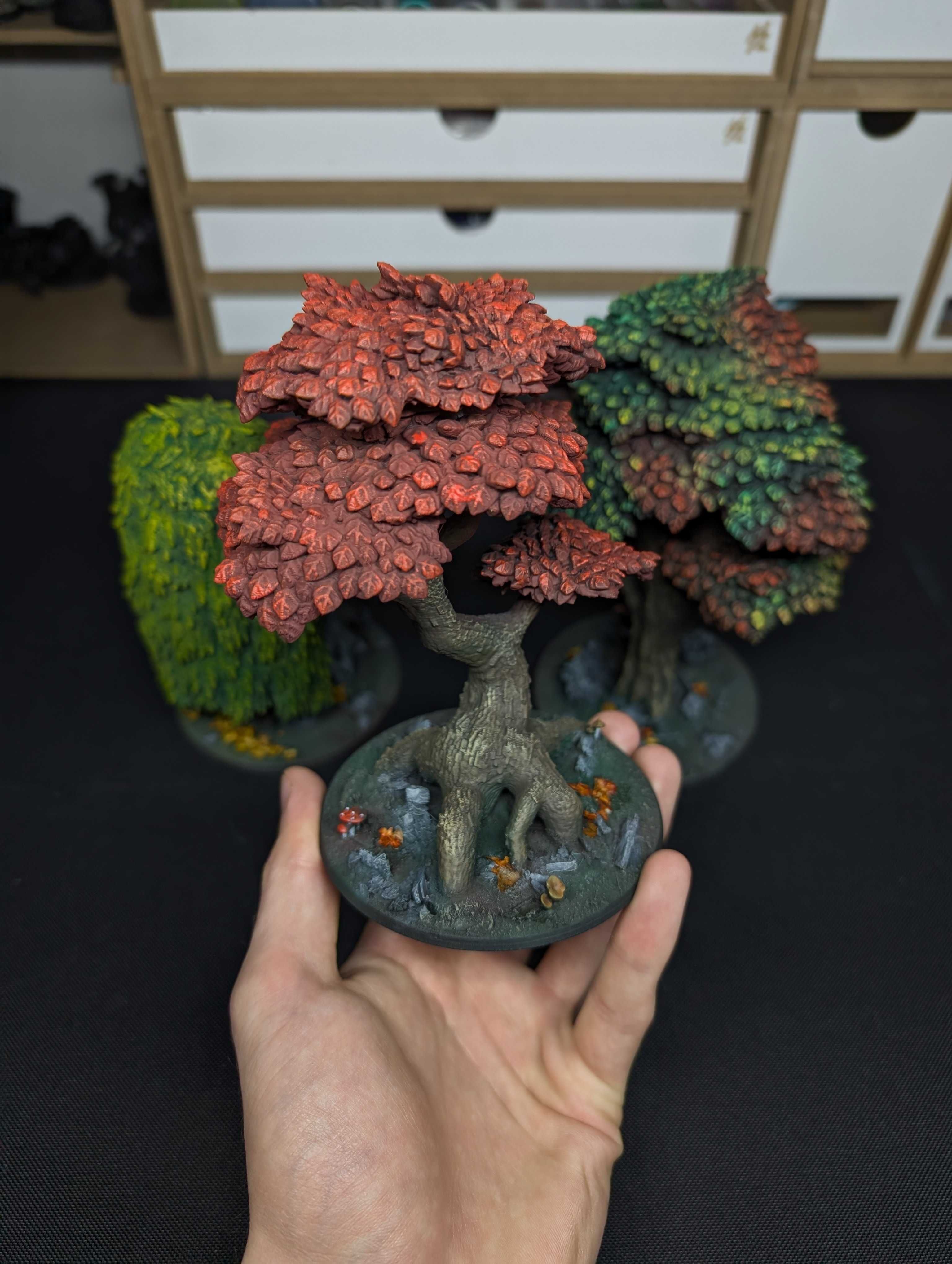 Trees x3 - tereny, domki do gier bitewnych druk 3D FDM