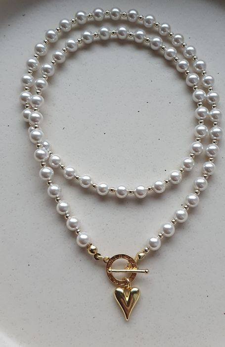 Naszyjnik serce pereł