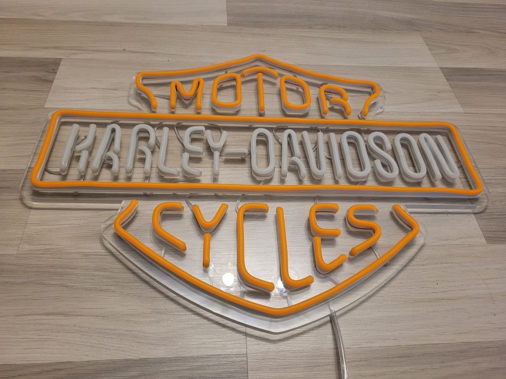 Neon Harley Davidson ozdoba garaż warsztat LED