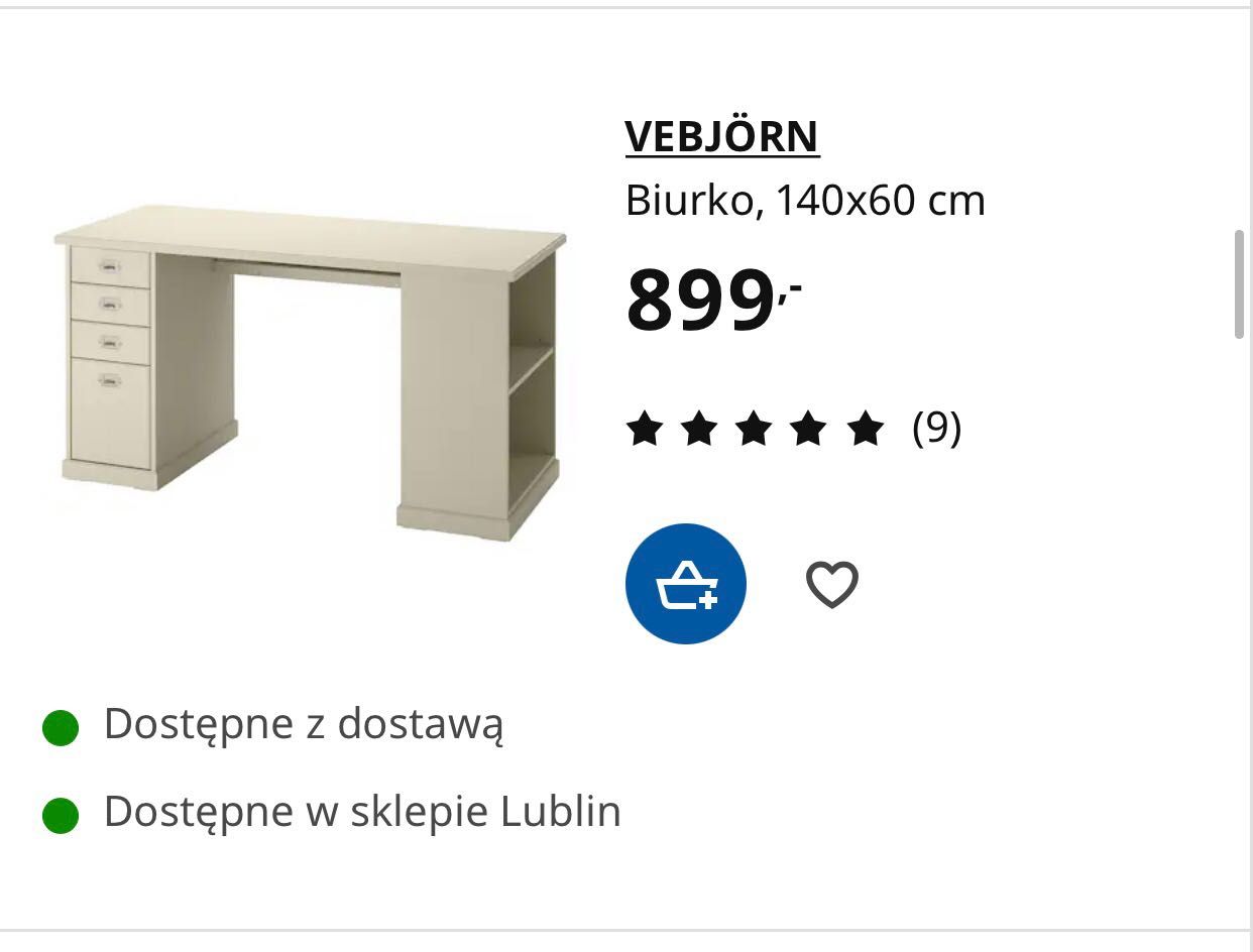 Biurko Ikea VEBJÖRN