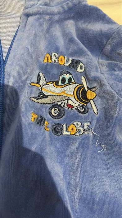 Dres welur plusz niebieski 74 80