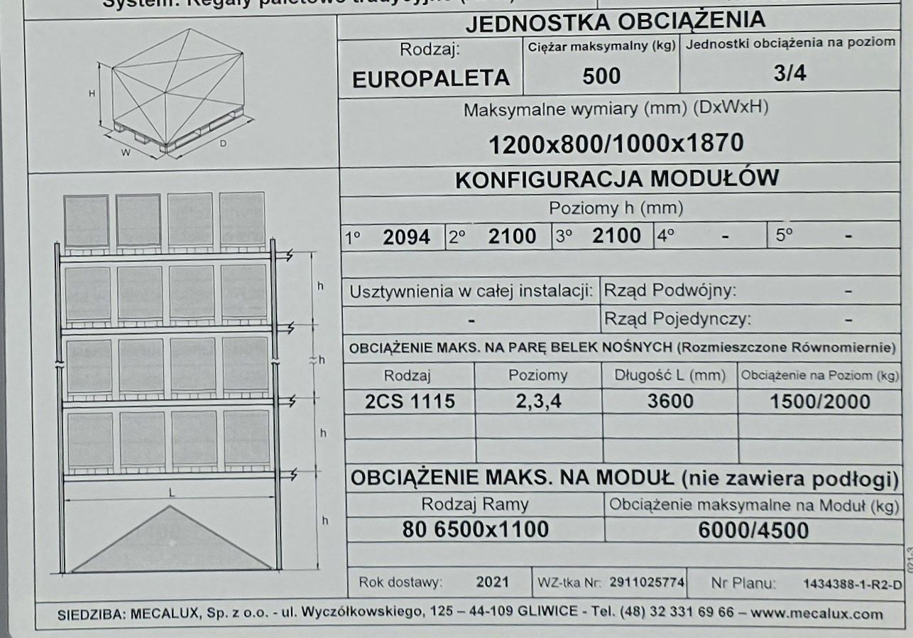 Regały paletowe magazynowe wysoki skład mecalux