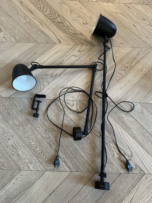 IKEA  Skurup lampka ścienna  biurkowa czarna
