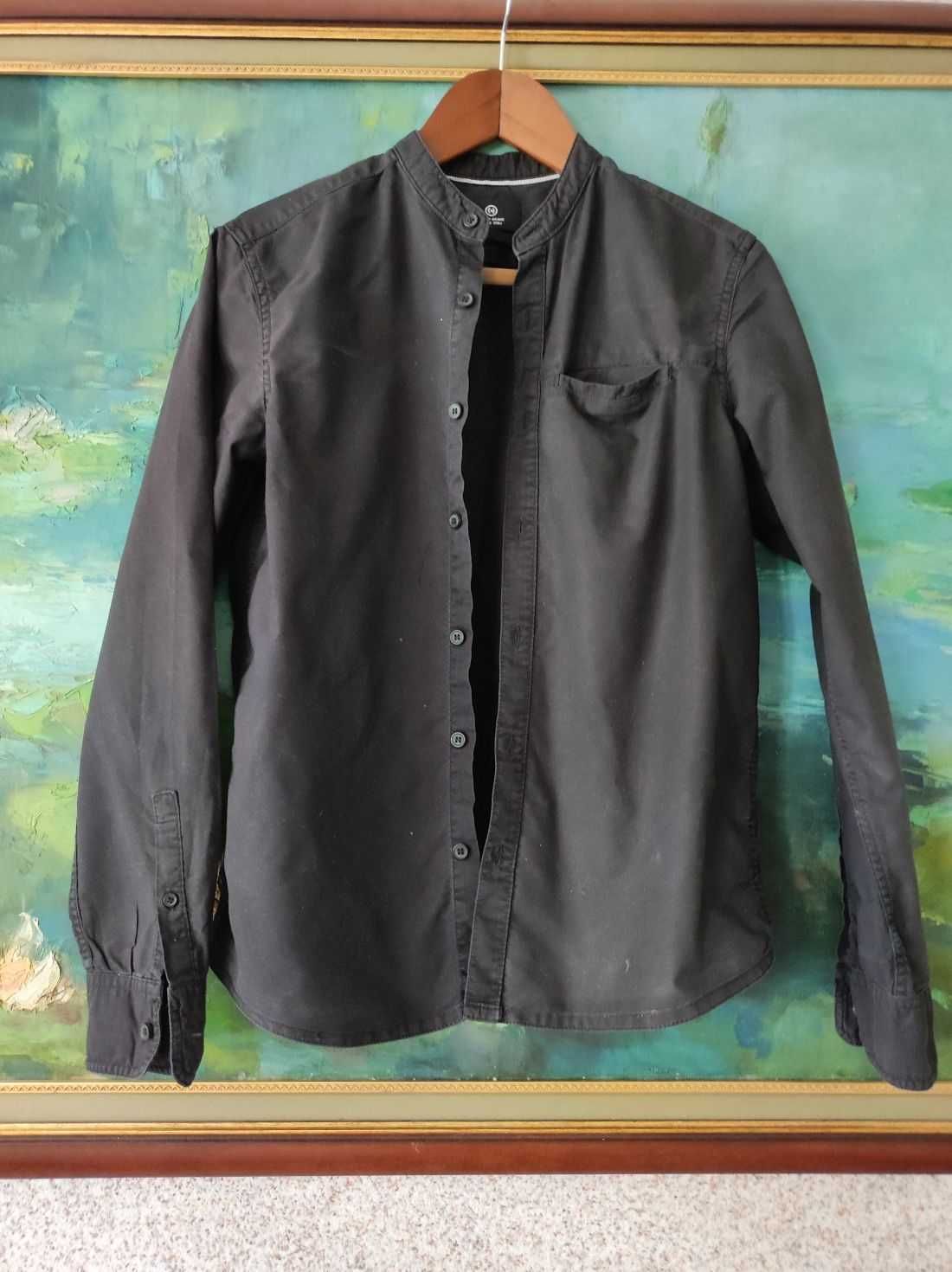 Slim fit  cropp zapinana koszula naturalna przewiewna bawełna len