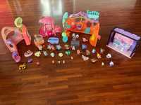 LPS Littlest Pet Shop ZESTAW 30 figurek + 2 DOMKI + kawiarnia + zamek