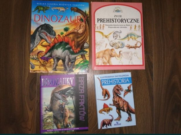 Książki o dinozaurach 4 szt.