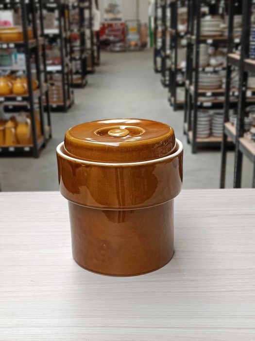 Beczka kamionkowa z kołnierzem do kiszenia kapusty / ogórków - NR 12