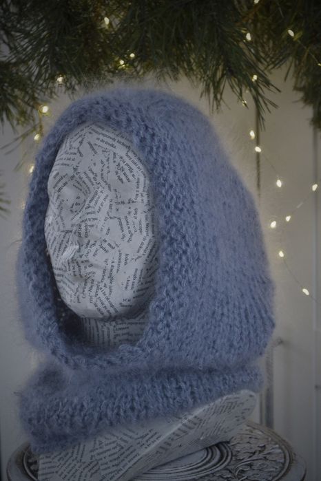 Gołąbkowa moherowa balaklawa balaclava kaptur komin kominiarka