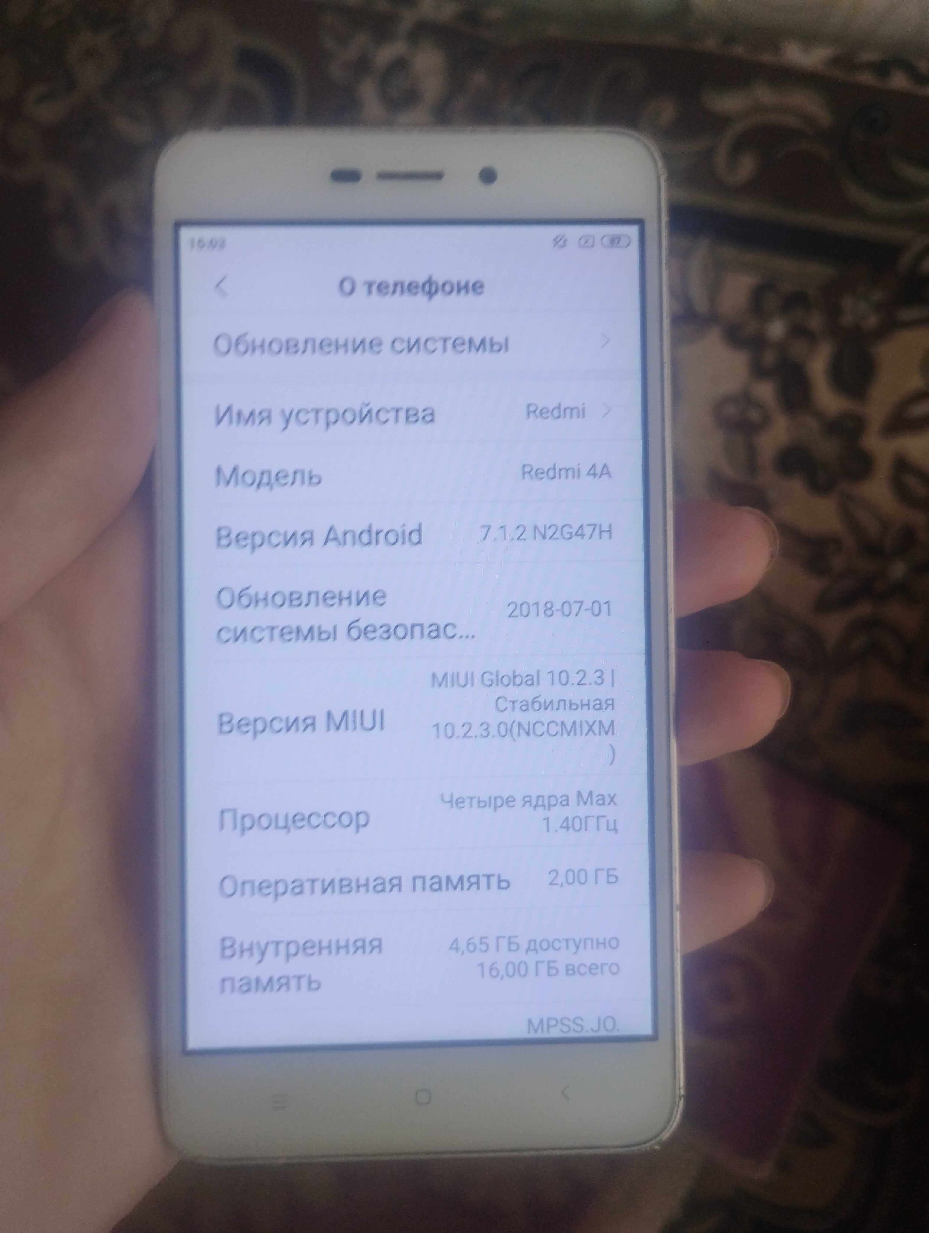 Продам телефон Redmi 4A