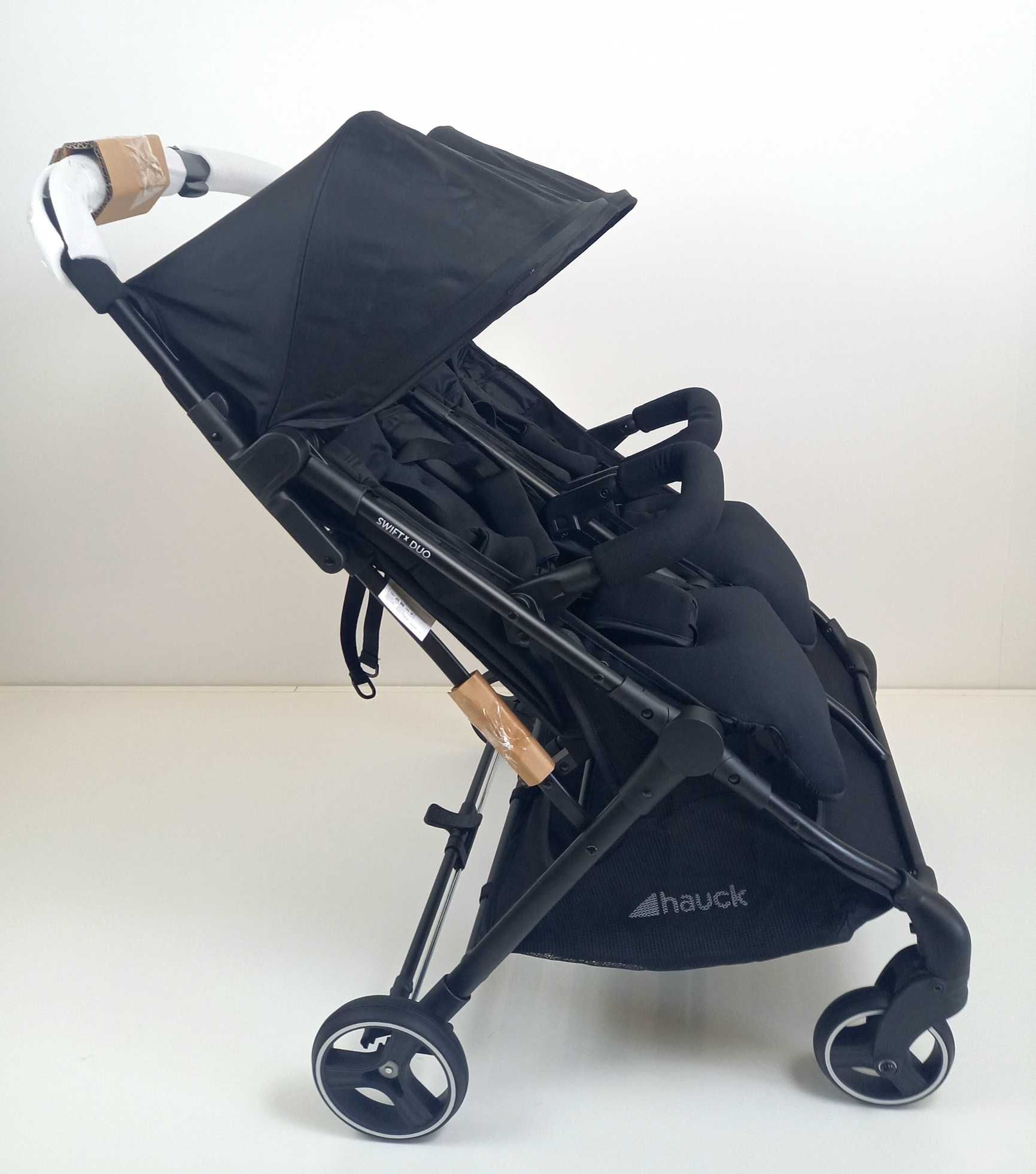 NOWY Wózek spacerowy podwójny Hauck Swift X Duo czarny bliźniaczy