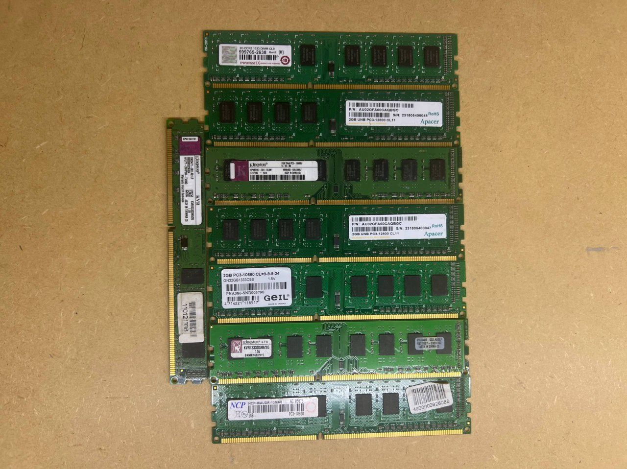Оперативна пам’ять DDR / DDR2 / DDR3 / DDR4 — лот 24 планки