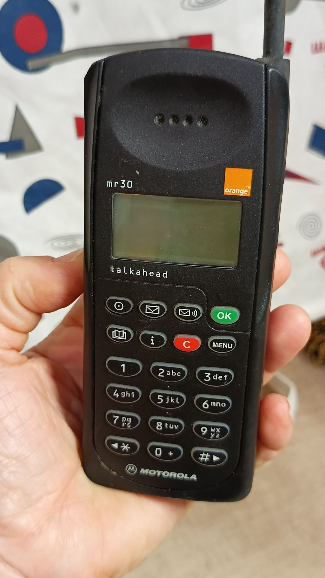 Motorola orange, винтажный Телефон мобильный , раритетный телефон,