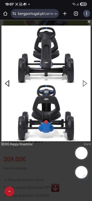 Kart a pedais berg reppy roadster
