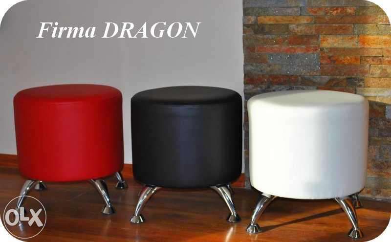 Pufy-Pufa OKRĄGŁA 40' lub 30' na nózkach chromowanych