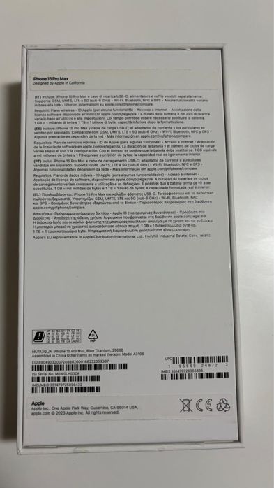 Iphone 15 Pro Max 256GB + Capa Apple