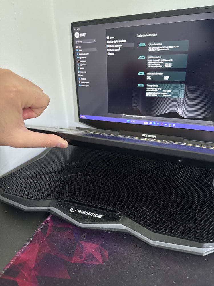 Tulpar(Monster) Notebook Abra A7 gaming laptop