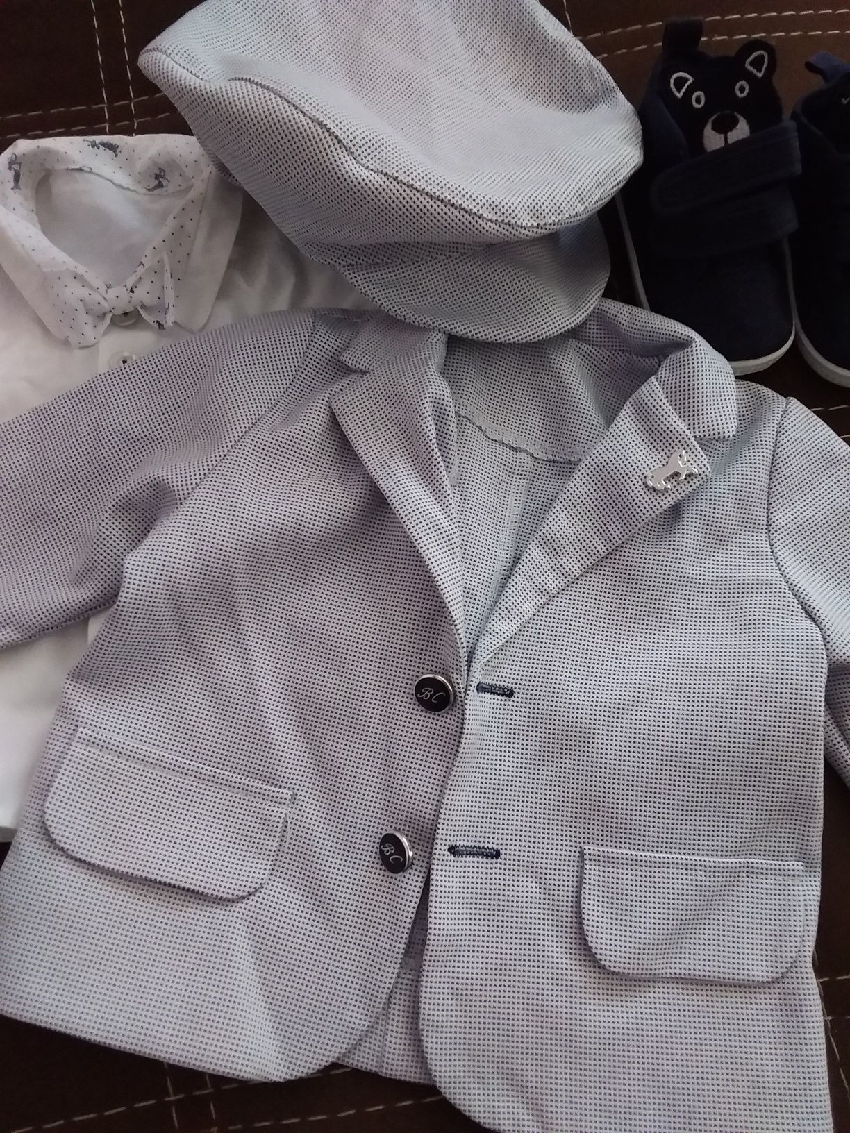 Ubranko galowe na 68 marynarka kaszkiet koszula buciki