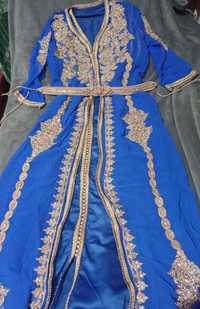 Роскошное марокканское платье, кафтан, абайя. С золотой вышивкой