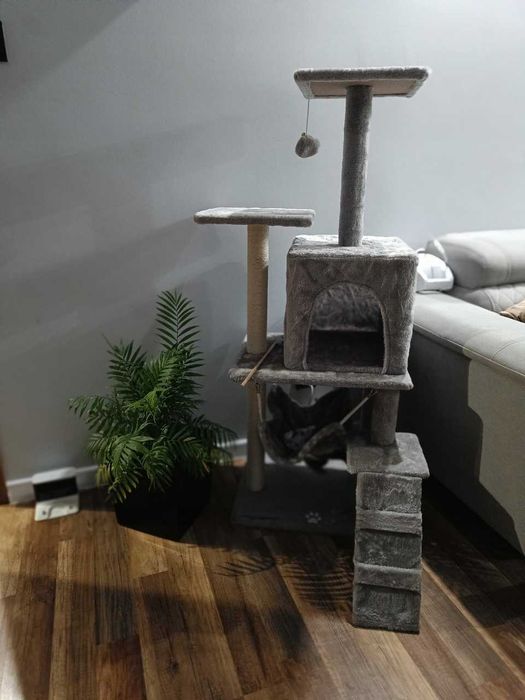 NOWY Drapak Dla Kota Legowisko Domek Budka Solidny Duży XXL Wysoki