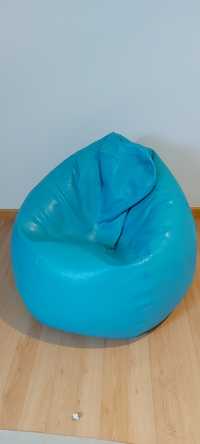 Puf azul turquesa