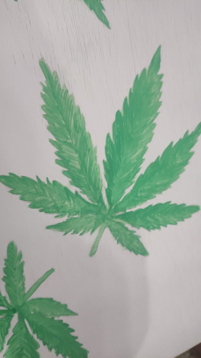 Gitara unikat prezent ręczna robota marihuana