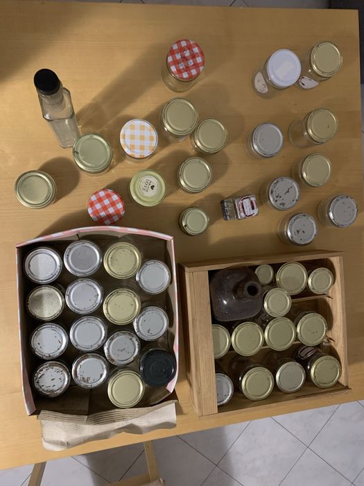 55 Frascos / Boiões de vidro novos e usados