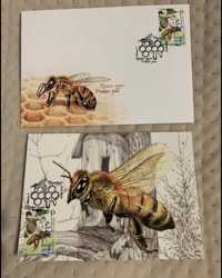 Pszczelarstwo Bialoruś 2020 karta i koperta