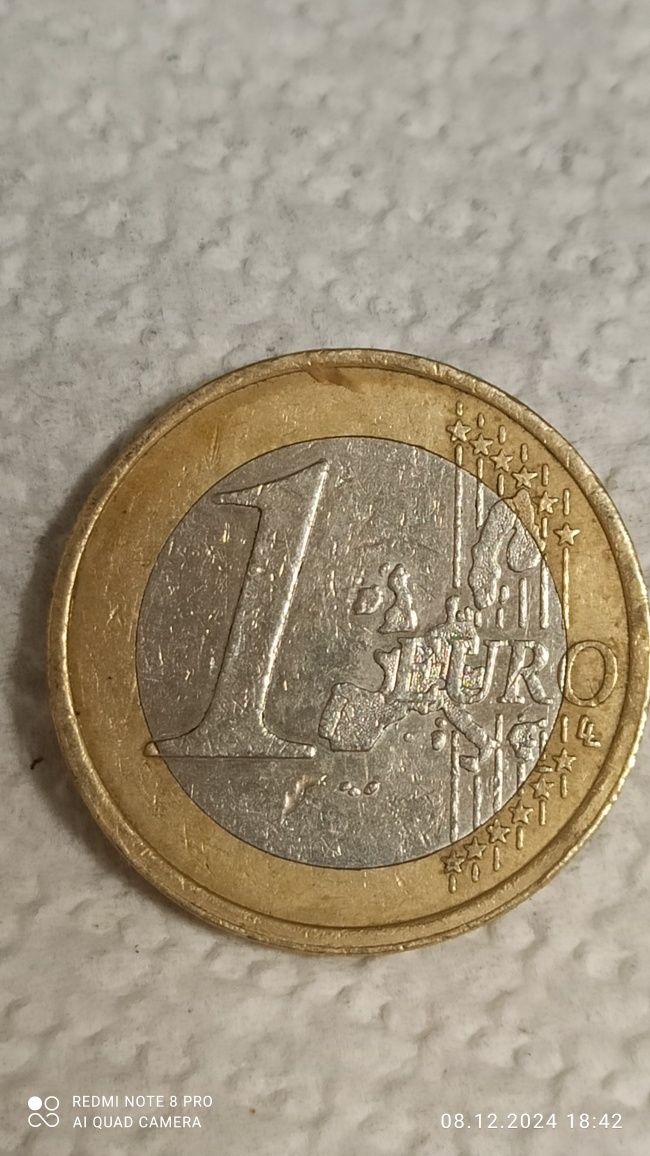 Монета 1 євро 1999 р.