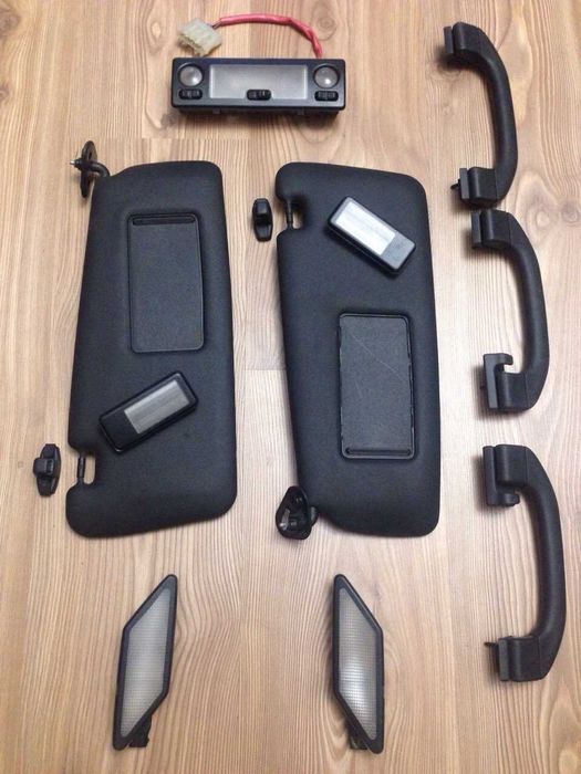 Чёрная фурнитура потолка Е36 купе,седан,тур (козырьки, плафоны, ручки)