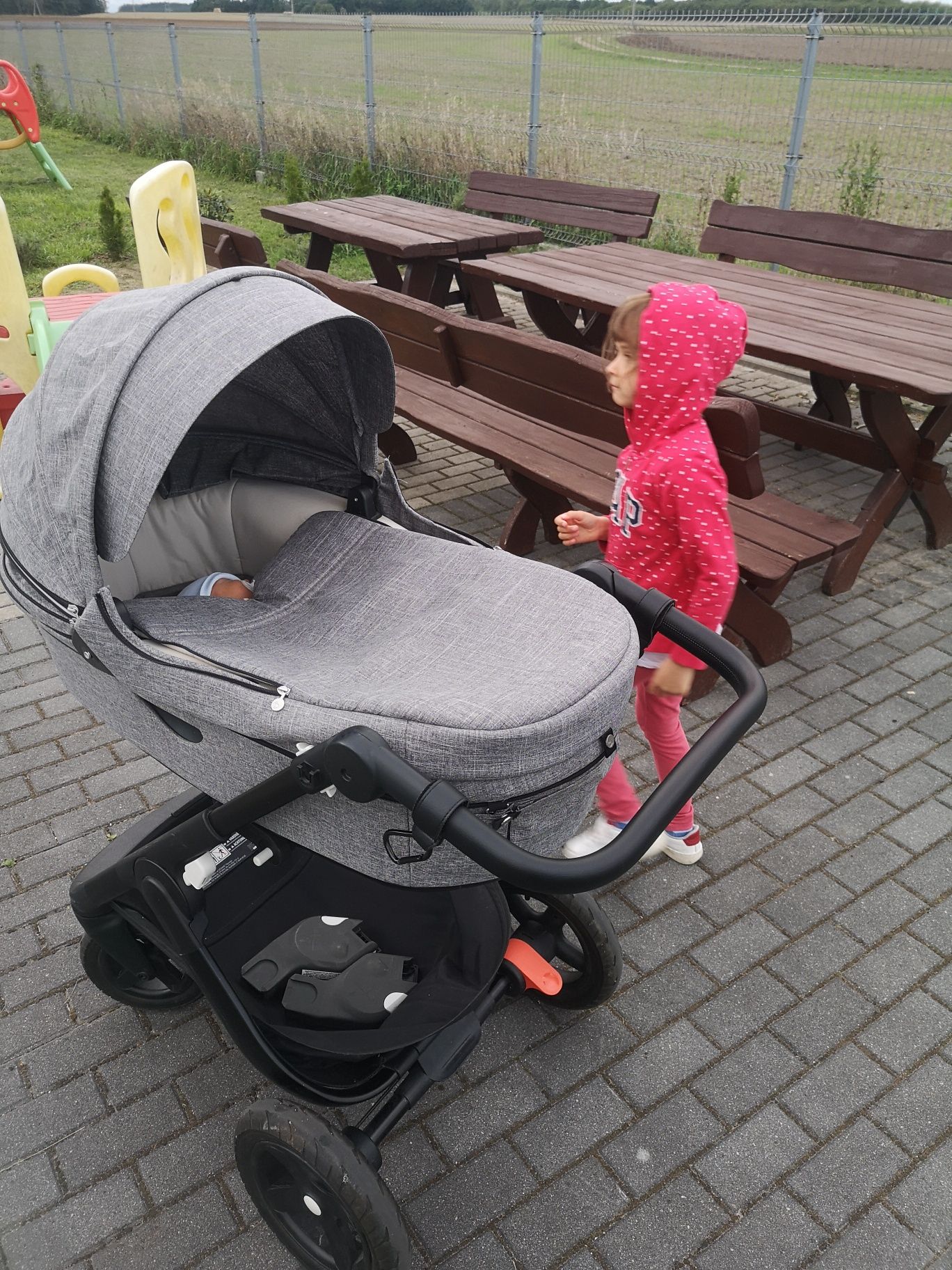 Wózek Stokke Trailz 2w1 melange gray koła terenowe black terrain