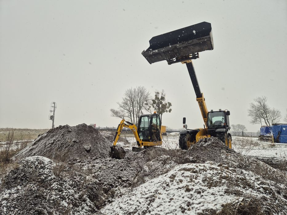 Prace ziemne wynajem ładowarki teleskopowej i minikoparki
