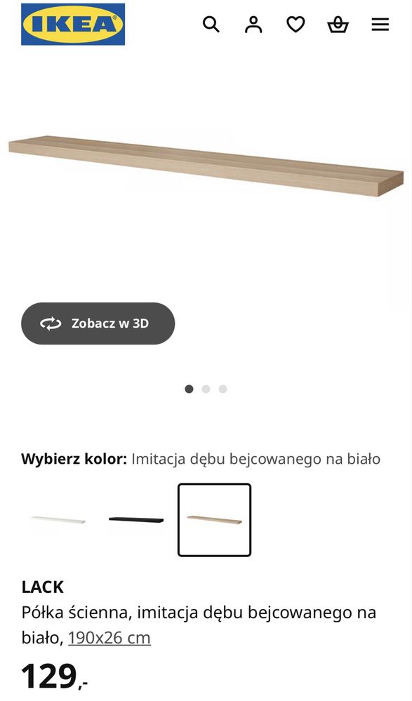 Półka Ikea LACK 190x26