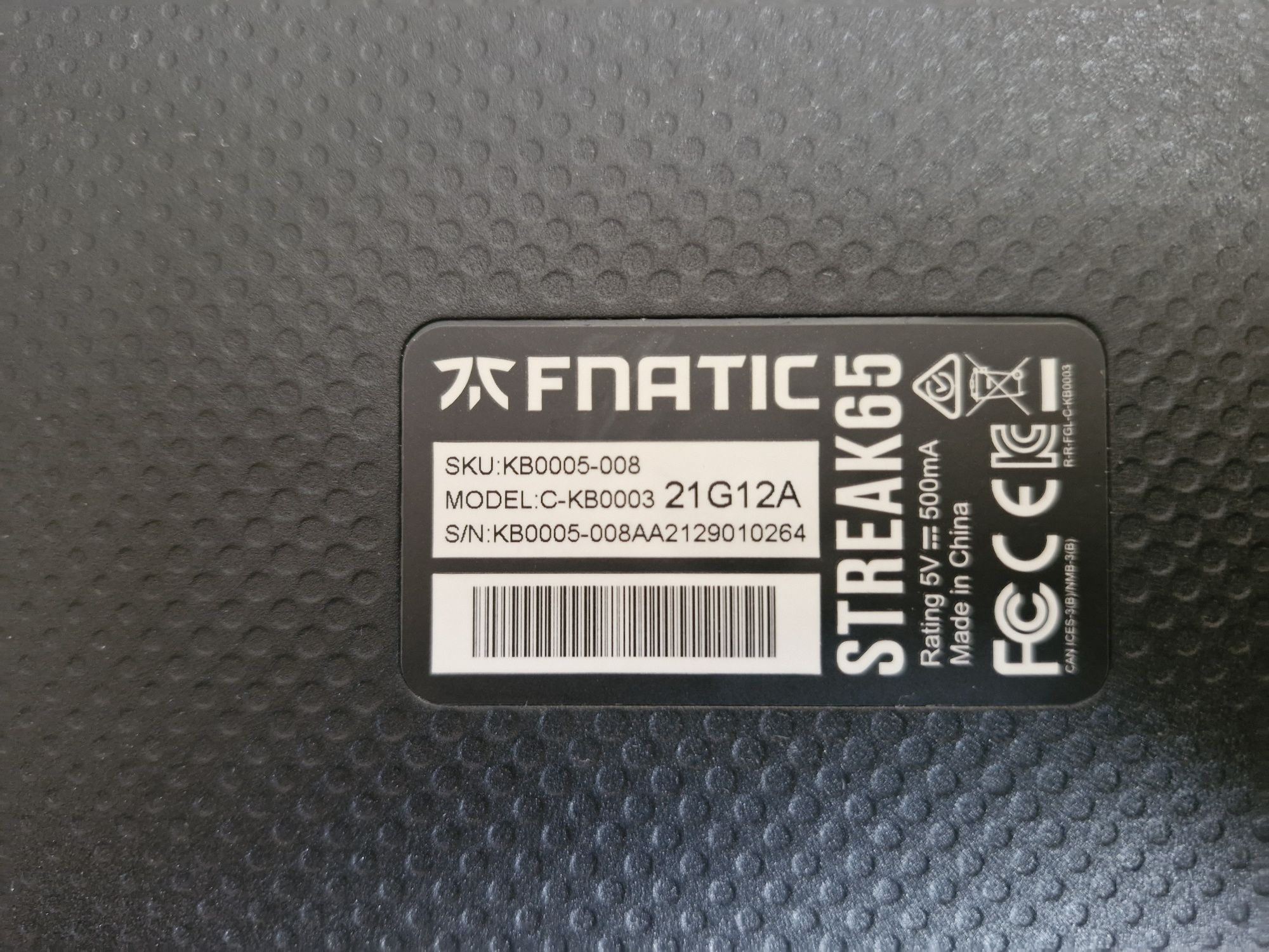 Klawiatura mechaniczna FNATIC STREAK65 Do gier RGB LED