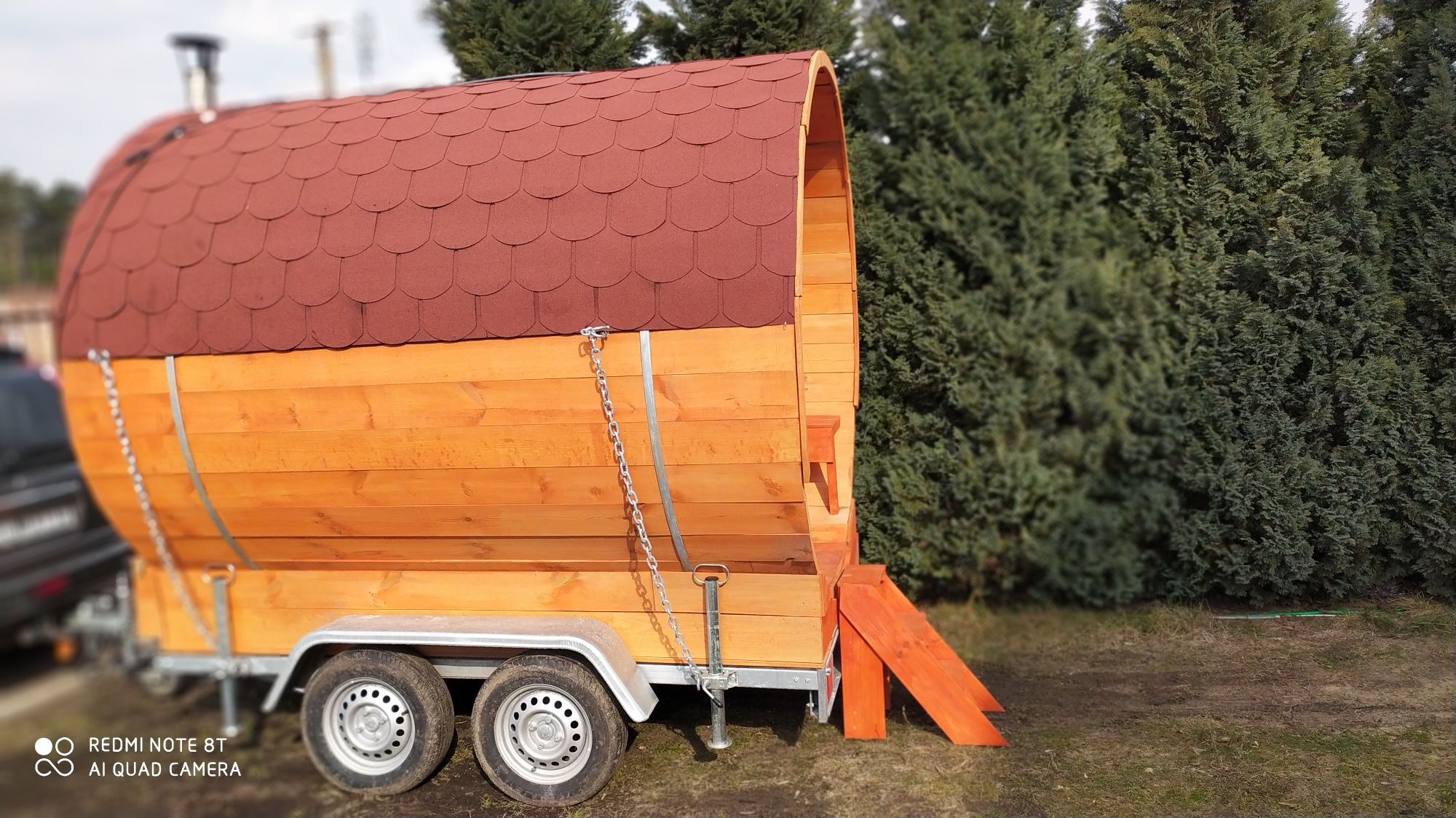 Sauna mobilna opalana drewnem do wynajecia długi weekend, impreza