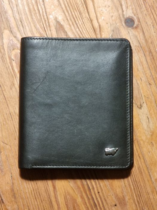 Braun Büffel, czarny, skórzany portfel RFID.