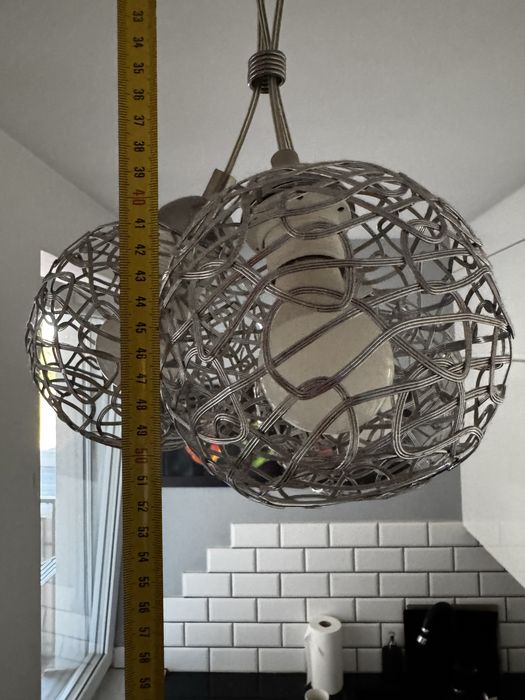 Lampa wisząca / żyrandol chrom, kule