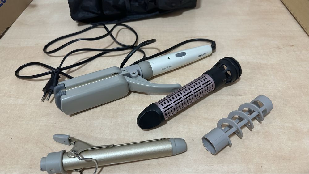 Philips Salon stylist lokowka prostownica etui szczotka